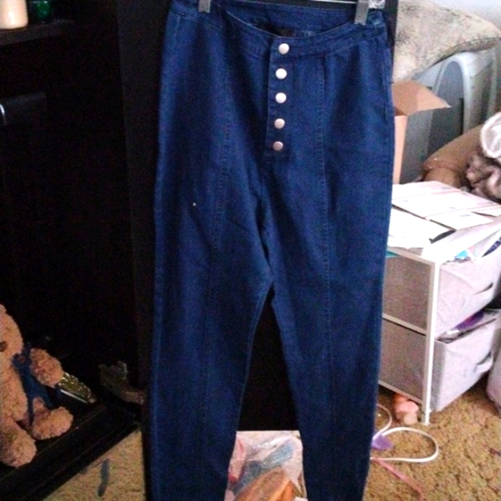 Kittenish button fly hi rise jeans